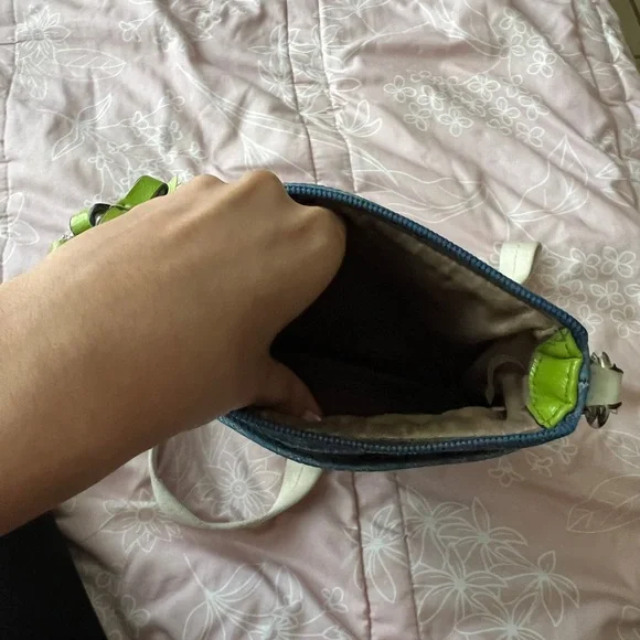 Coach Blue and Lime Crossbody Bag - Picture 4 of 5